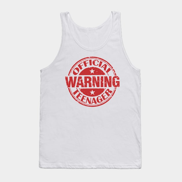 warning official teenager Tank Top by stopse rpentine